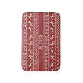 Nordic Reindeer Christmas Personalized  バスマット (正面縦)