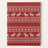 Nordic Reindeer Knit Pattern Personalized プランナー手帳 (裏面)