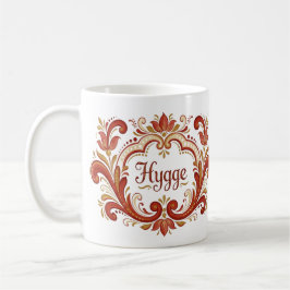  Nordic Rosemaling Mug, “Hygge” Scandinavian Coz コーヒーマグカップ