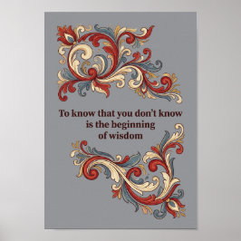 Nordic Rosemaling Poster, Wisdom Quote Wall Art ポスター