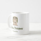 Nordic Scandinavian Christmas Mug Personalized コーヒーマグカップ (正面左)