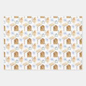 Nordic Scandinavian Contemporary Christmas  ラッピングペーパーシート (正面)