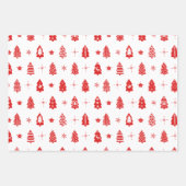 Nordic Scandinavian Reindeer Christmas ラッピングペーパーシート (正面3)