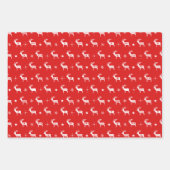 Nordic Scandinavian Reindeer Christmas ラッピングペーパーシート (正面2)