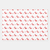 Nordic Scandinavian Reindeer Christmas ラッピングペーパーシート (正面)