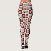 Nordic Snowflake Fair Isle Christmas Pattern レギンス (裏面)