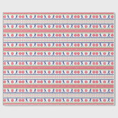 Nordic Style Baseball Hitter Christmas ラッピングペーパー (フラット)