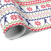 Nordic Style Baseball Hitter Christmas ラッピングペーパー (ロールコーナー)