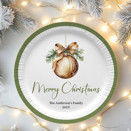 Nordic Style Christmas Personalized Family Table  ペーパープレート