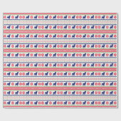 Nordic Style French Bulldog Christmas ラッピングペーパー (フラット)