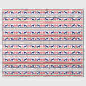 Nordic Style German Shepherd Dog Christmas ラッピングペーパー (フラット)