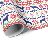 Nordic Style German Shepherd Dog Christmas ラッピングペーパー (ロールコーナー)