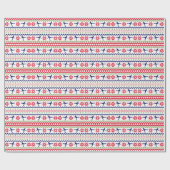 Nordic Style Ice Skater Christmas ラッピングペーパー (フラット)