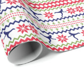 Nordic Style Ice Skater Christmas ラッピングペーパー (ロールコーナー)