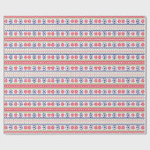 Nordic Style Soccer Ball Christmas ラッピングペーパー (フラット)