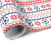 Nordic Style Soccer Ball Christmas ラッピングペーパー (ロールコーナー)