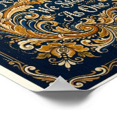 Nordic Telemark Rosemaling Art Poster ポスター (角)