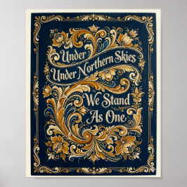 Nordic Telemark Rosemaling Art Poster ポスター