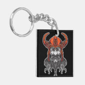 Nordic Valhalla Viking Illustration Art キーホルダー (正面左)