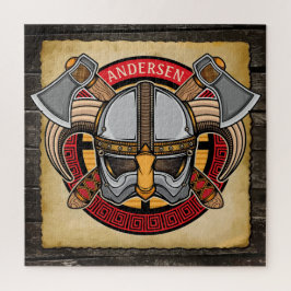 Nordic Viking Warrior ADD NAME Norse Axe Norsemen ジグソーパズル