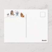  Nordic Village Boreal Lights Hand Painted ポストカード (裏面)