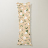 Nordic white Floral ボディピロー (正面縦)