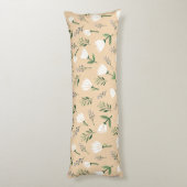 Nordic white Floral ボディピロー (裏面 (縦))