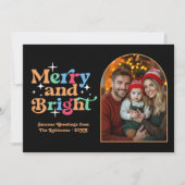 Nordic Winter Modern Retro Christmas Family Photo シーズンカード (正面)