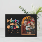 Nordic Winter Modern Retro Christmas Family Photo シーズンカード (スタンド正面)