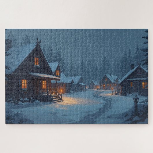 Nordic Winter Village Jigsaw Puzzle ジグソーパズル (横)
