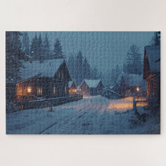Nordic Winter Village Jigsaw Puzzle ジグソーパズル (横)