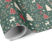 Nordic Winter Wonderland Seamless Pattern ラッピングペーパー (ロールコーナー)