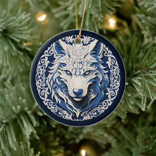 Nordic Wolf Ornament セラミックオーナメント (ツリー)