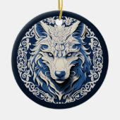 Nordic Wolf Ornament セラミックオーナメント (正面)