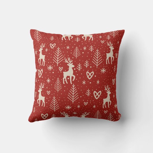 Nordic Yuletide Reindeer クッション (裏面)