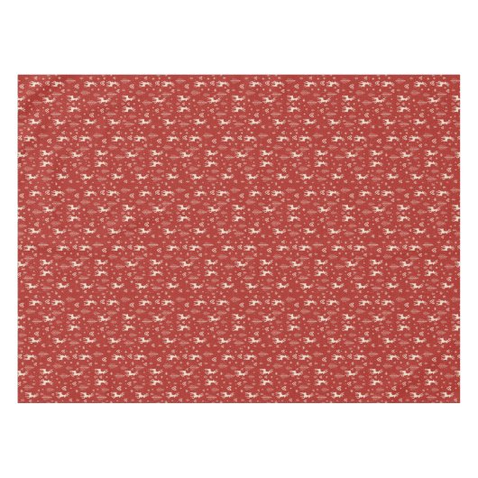 Nordic Yuletide Reindeer テーブルクロス (正面(横))