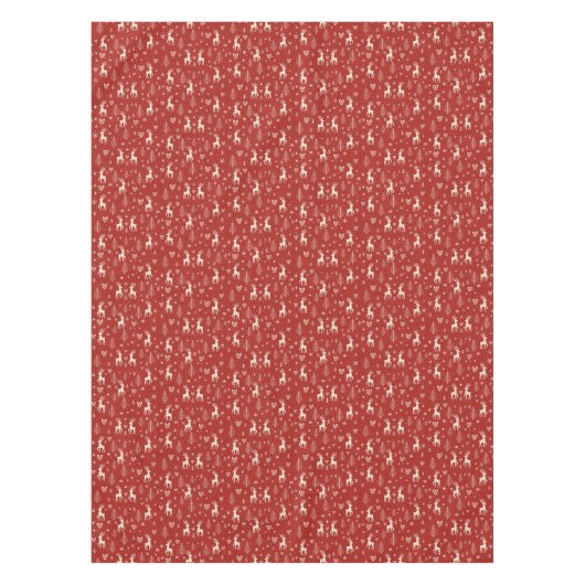 Nordic Yuletide Reindeer テーブルクロス (正面)