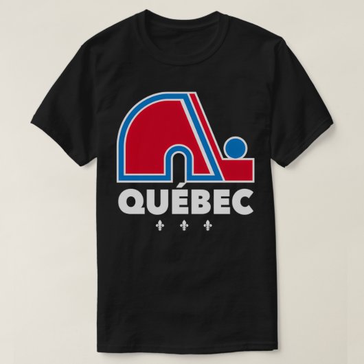 Nordiques Quebecホッケーチームアバランシェヴィンテージ Tシャツ (デザイン正面)