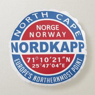 NORDKAPPノルウェーのカスタムの装飾用クッション ラウンドクッション