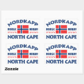 NORDKAPPノルウェーのシール 長方形シール (シート)