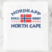 NORDKAPPノルウェーのシール 長方形シール (バッグ)