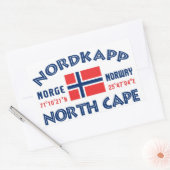 NORDKAPPノルウェーのシール 長方形シール (封筒)