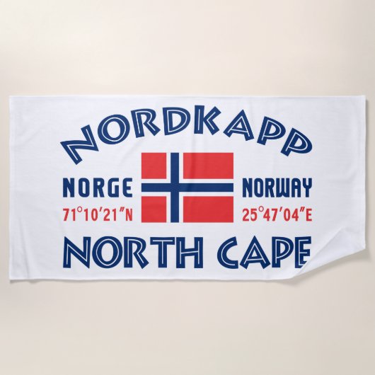 NORDKAPPノルウェーのビーチタオル ビーチタオル (正面)