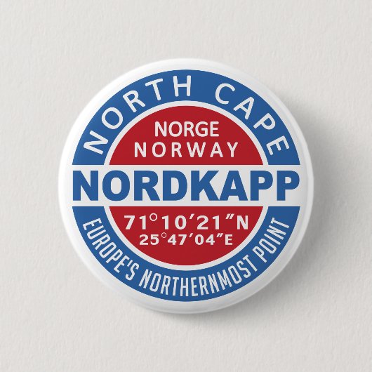 NORDKAPPノルウェーのボタン 缶バッジ (正面)