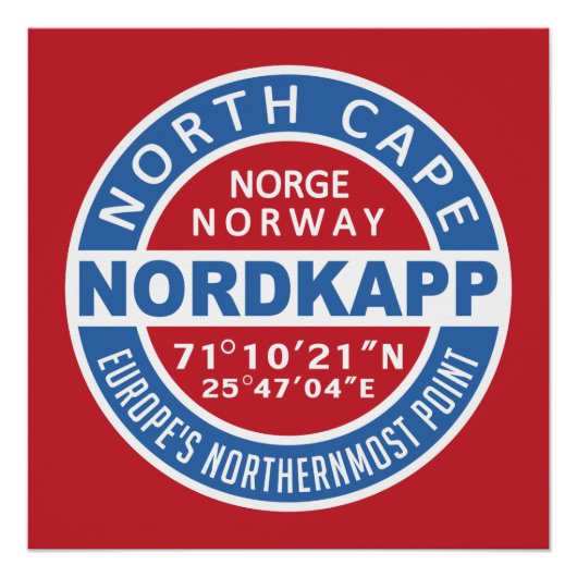 NORDKAPPノルウェーのポスター ポスター (正面)