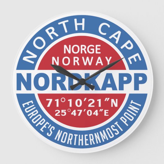 NORDKAPPノルウェーの時計 ラージ壁時計 (正面)