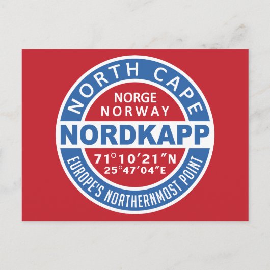 NORDKAPPノルウェーはがき ポストカード (正面)