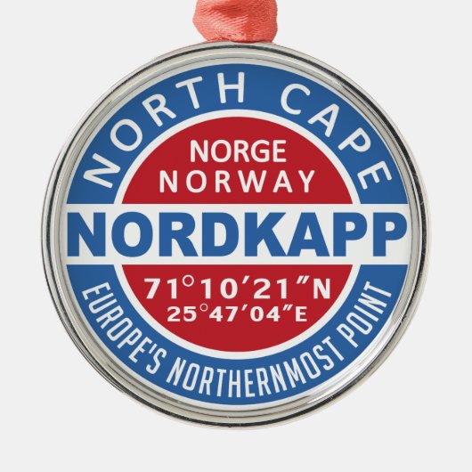NORDKAPPノルウェーオーナメント メタルオーナメント (正面)
