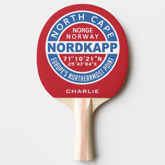NORDKAPPノルウェー名前をカスタムする卓球ラケット 卓球ラケット (正面)