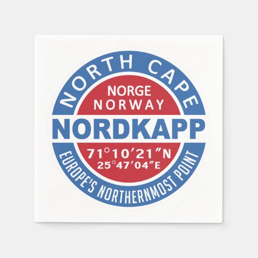 NORDKAPPノルウェー紙ナプキン スタンダードカクテルナプキン (正面)